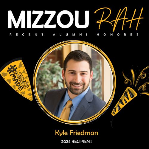 Kyle Friedman is a 2024 Mizzou R.A.H Award Recipient